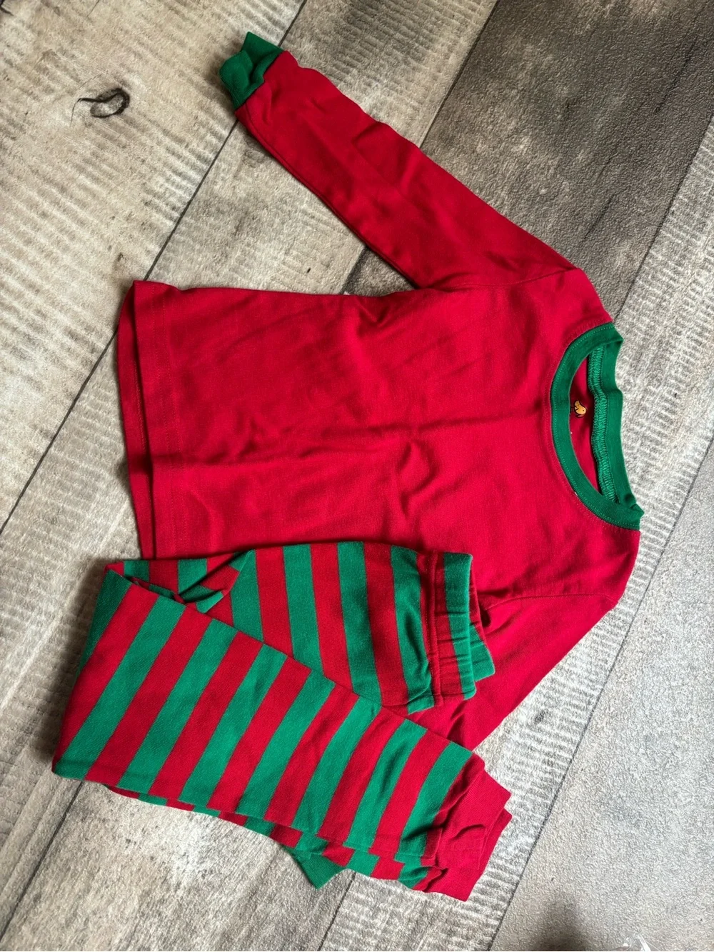 Kids Red & Green Holiday Stripe Pajama Set